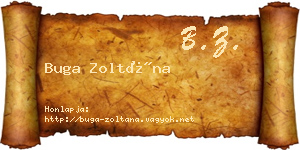 Buga Zoltána névjegykártya